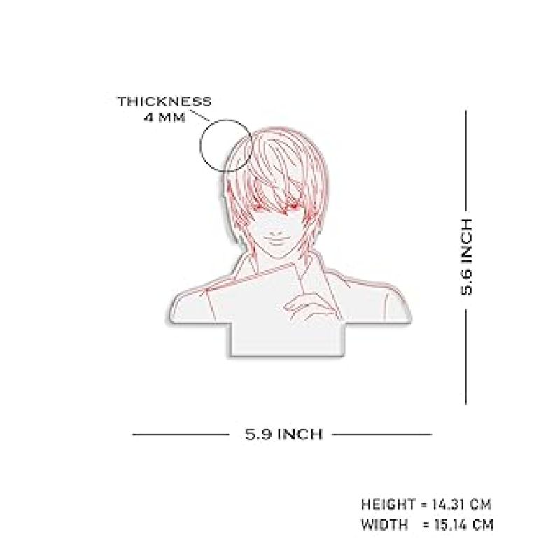 3D Illusion LED Anime Lamp Death Note Yagami Night Light Desk Decor  Automatic Color Changing Light   Anime Home Decor Light